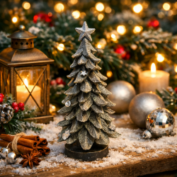 ŚWIECA CHOINKA Z GWIAZDĄ