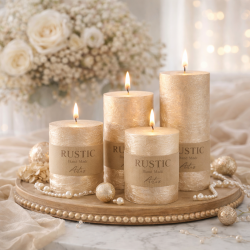 CANDLE RUSTIC METALIK